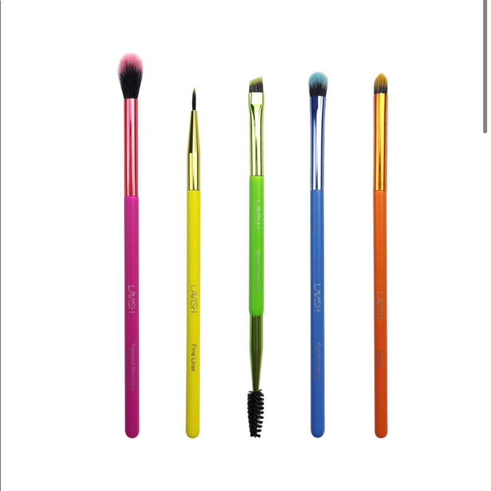 5pc Neon Eye Brush Set